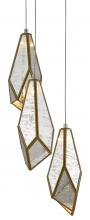 Currey 9000-0703 - Glace Mirror 3-Light Round Multi-Drop Pendant