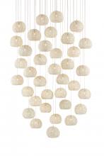 Currey 9000-0915 - Piero White 36-Light Round Multi-Drop Pendant