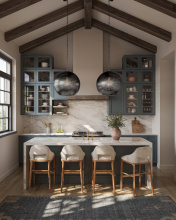 Currey 9000-1364 - Buckram Black Orb Pendant