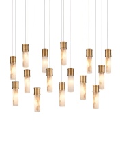Currey 9000-1383 - Cannula 15-Light Linear Multi-Drop Pendant