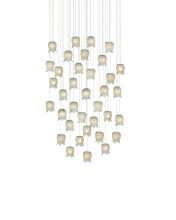 Currey 9000-1401 - Polpo Green 36-Light Round Multi-Drop Pendant