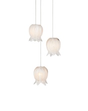 Currey 9000-1404 - Polpo White 3-Light Round Multi-Drop Pendant