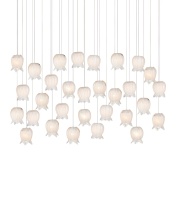 Currey 9000-1408 - Polpo White 30-Light Linear Multi-Drop Pendant