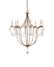 Currey 9881 - Crystal Lights Large Gold Chandelier