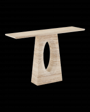  3000-0286 - Demi Travertine Console Table