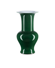 Currey 1200-0696 - Imperial Green Corolla Vase