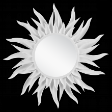 Currey 1000-0142 - Agave Round White Mirror