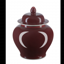 Currey 1200-0684 - Oxblood Small Temple Jar