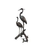Currey 1200-0913 - Herons on Branch Bronze