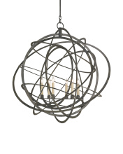 Currey 9488 - Genesis Black Orb Chandelier