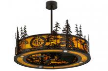 Meyda Tiffany 146112 - 45"W Tall Pines Custom Logo Up and Downlight LED Chandel-Air